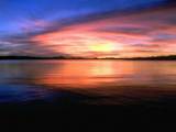Море Закат солнца.