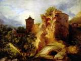 Блехен, Карл Эдуард Фердинанд. Взорванная башня Гейдельбергского замка. Около 1830