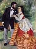 Ренуар, Пьер-Огюст. Портрет супругов Сислей. 1868 105 x 75 см Холст, масло. Импрессионизм