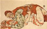 Эгон Шиле.Половой акт. Эскиз. 1915. 32,9 x 49,6 см. Бумага, цветные карандаши