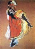 Тулуз-Лотрек. Танцующая Джейн Авриль, эскиз к плакату "Жарден де Пари". 1893. 99 x 71 см. Постимпрессионизм